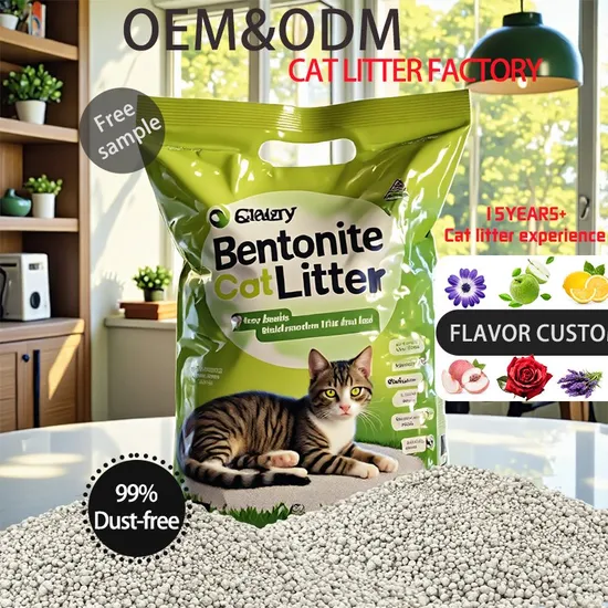 Cat Litter Bentonite Sand Wholes Clean Clumping Cat Sand for Sale White Bentonite Cat Litter 